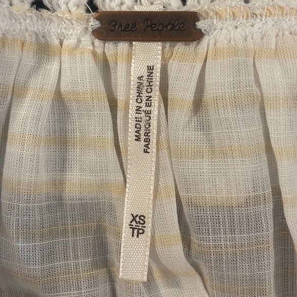 Free People Allora Crochet Striped Top Size XS - Picture 13 of 16